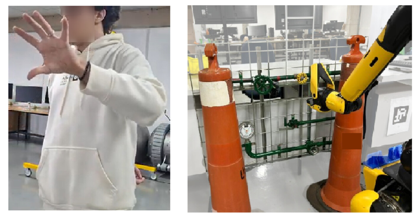 Camera-based operator interface and Spot manipulating an industrial valve panel